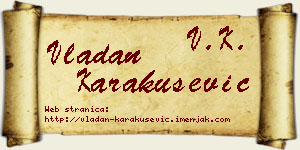 Vladan Karakušević vizit kartica